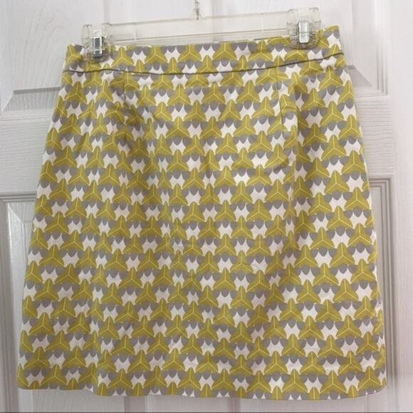 Banana Republic Milly Collection Sunny Geometric Pattern A-Line skirt 2P - Picture 4 of 9